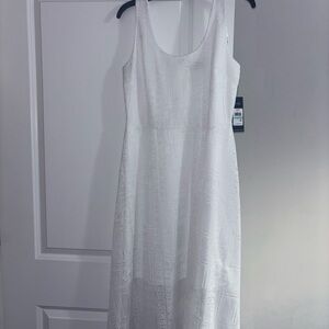 Posh Karl Lagerfeld Textured White Dress- NWT sz 8